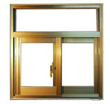 Gold Color Plating Aluminum Sliding Window