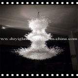 White Blown Glass Ornament Chandelier Lighting for Decoration