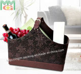 Hot Promotion Customs Leather Wicker Basket