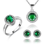 Fashion New Luxury Olive CZ Stone Lady Jewellery Set