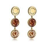 Accessories- Fashion Earring of Circular Inlaid Precious Stones