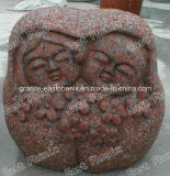 Red Granite Sculpture for Garden