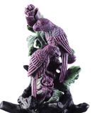 Ruby Zoisite Couple Parrots Carving Animal Sculpture (Y24)