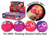 Flashing Monster Puffer Ball Toy