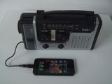 Solar Dynamo Emergency FM Radio with Crank, Phone Charger Survival