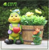 Wooden Flower Pot for Polyresin Material (NF50014-2)