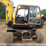 Used Wheel Excavator Hyundai Mini Excavator (R60W-7)