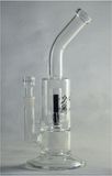 Glass Pipe Oil Rig Glass Oil Pipe Glass Smoking Pipe with 1 Perc 14 Inches High (GB-028)