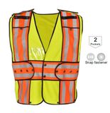 Solid Knitting Polyester Safety Vest (VL-S124)