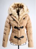 Lady's Faux Fur Hooded Down Jackets