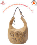 Leisure Khaki PU Handbag Women Hobo Bag