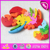 Cheap Wooden Educational Toy Animal Alphabet Puzzle Toy for Learning W14I031