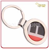 Promotion Gift Cheap Printed Round Metal Key Chain