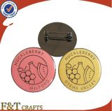 Factory Sale Custom Round Shape Black Nickel Gifts Metal Pin Badges