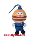 Plush Hamburger Doll Key Ring