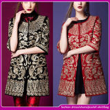 2014 European Latest Embroidery High-End Long Coat