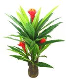 Yy-0851 New Style Red Flower Branches Artificial Green Leaves Bonsai Lotus