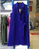 30% Wool, 70% Polyester, Women Blue Fashion Women Coat (K3)
