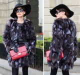 New Woman Winter Warm Natural Silver Fox Fur Coat Ladies Real Fur Overcoat Women's Fashion Long Sleeve Genuine Fur Clothes
