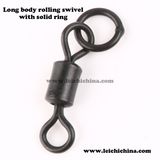 Top Grade Fishing Terminal Tackle Brass Long Body Rolling Swivel with Solid Ring