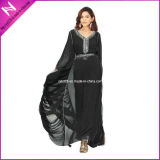 New Design Dubai Lace Flare Hem Maxi Women Chiffon Abaya