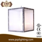 American White Square Glass Box Glass Chandelier