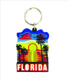 Florida Keychain Souvenir Gifts, Customized PVC Keyring Tourist Decoration
