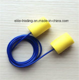 Yellow PU Foam Column Shape Ear Plugs with Silk Cord