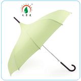 Color Printing Tower Pagoda Umbrella with Hook Handle