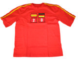 100% Cotton Espana Spain Home Team Match Score Record Football T-Shirt (HT-TS-018)