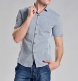 Casual Short Sleeve Cotton Polyester Mens Shirt (WXM1230)