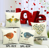 New-Style Animal Cushion Faux Linen Transfer Print Pillow (SPL-822)