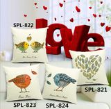 New-Style Animal Cushion Faux Linen Transfer Print Pillow (SPL-822)