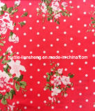100% Polyester 68DX68D Rose Printed Woven Fabric (LS-A164)