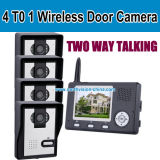 4camera to 1 Monitor, 3.5-Inch 2.4G Wireless Door Camera with Doorbell, Video Door Phone, Take Photo, Night Vision, Video Recorder, Two Talk (W041)