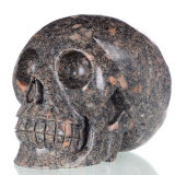 Natural Unnamed Jasper Carved Human Skull Carving #1j47, Crystal Healing