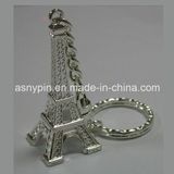 3D Eiffel Tower Pewter Metal Key Chain