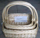 Rectangular Willow Basket with Handle (04160)