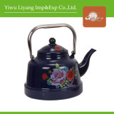 Round Enamel Kettle with Steel Handle (BY-2913)