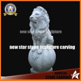 White Marble Stone Carving Lions