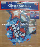 National Day Glitter Cutouts Decoration