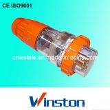 Three Phase 5 Round Pin Waterproof Straight Plug with CE