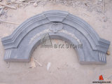 Blue Limestone Moulding Window Surround with Carving