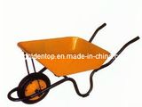 Wheel Barrow with Solid Wheel, Steel Painted Tray