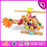 2015 Wooden Changeable Screw Assemble Toy, Alterable Children Wooden Screw Toy, Wooden Vehicles Toy, DIY Wooden Toy Airplane W03c013