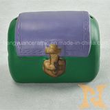 Creative Hand Painted Green Handbag Piggy Bank Ceramic