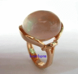 Fashion Rose Quartz Silver Jewelry Rings (GR0023)