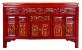 Red Lacquer 6-Door Floor Cabinet (YB-25)