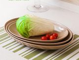 Rice Husk Fibre Tableware Oval Shape Plate