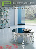 Popular Silvery Coffee Table with Red Glass Top Customize